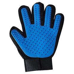 Pet Hair Remover Grooming Deshedding Massage Glove, Blue/Black