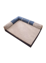 Traditional Sofa Style Refillable Dog & Cat Pillow Bed, Beige