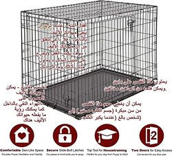 Foldable Dog Kennel Playpen with Tray, Black