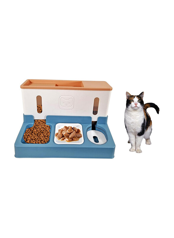 

Majibao Dry & Wet Food Dispenser, Large, Blue/White