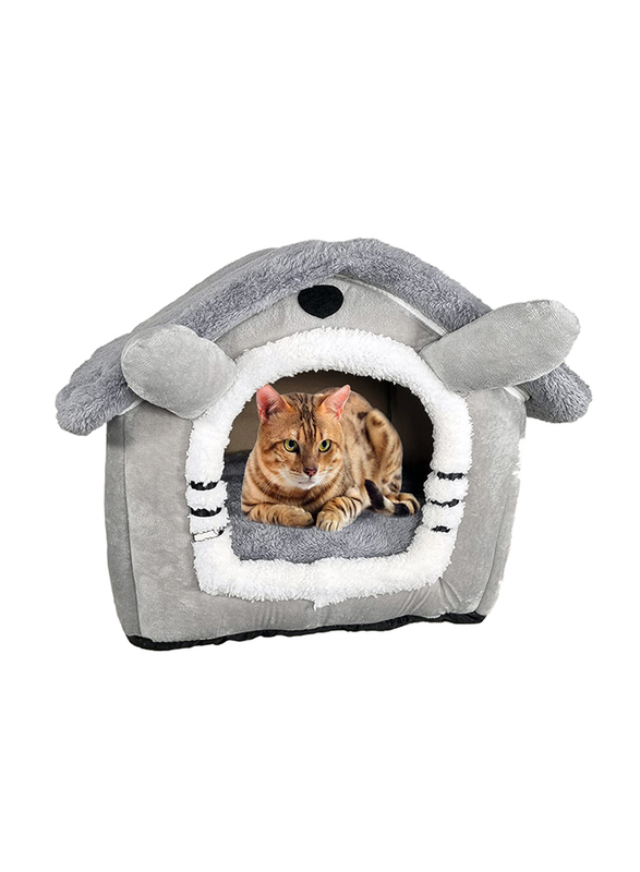 Majibao Comfortable Soft & Warm Cat Bed, Grey