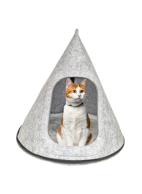

Majibao Plush and Soft Cushioned Portable Stylish Cat Bed, Grey