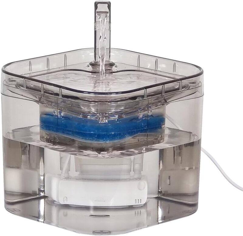 

Majibao Pet water fountain for indoor Cats and Dogs, Transparent pet water feeder with USB Powered, Activated carbon filter, Ultra-quit water pump, and Adjust