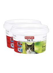 Beaphar 2-Piece Top 10 Multi-Vitamins Cat Healthcare Supplements, 180 Tablet, Multicolour