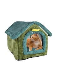 Majibao Cosy Cats Plush and Soft Cat Bed, Dark Green