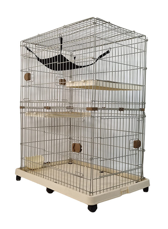 

Majibao Detachable Metal Mesh Indoor Cage for Pet Puppies, 115cm, Beige