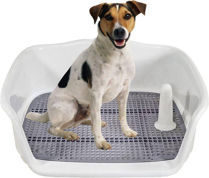 

MAJIBAO Large Dog Potty Tray Seat, Dog Pee Training Seat, Dog Toilet Training, Washable & Easy To Clean, Indoor & Outdoor, Keep Paws and Floor Clean, Portable