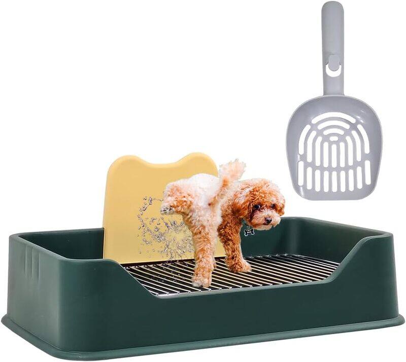 

MAJIBAO Dog Potty Toilet with Splash-Proof, Indoor & Outdoor Pet Dog Tray With Litter Scoop,Dog Toilet for Small and Medium Dogs Keep Paws and Floors Clean, S