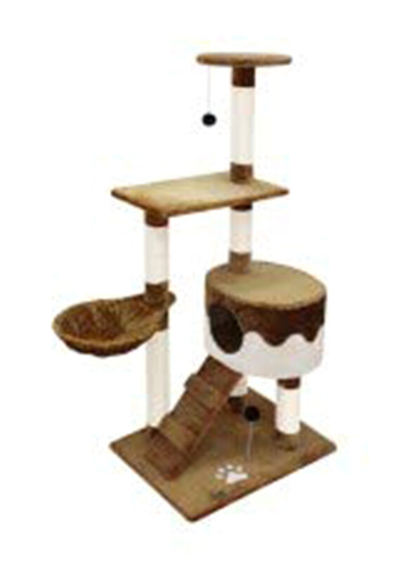 

Generic Cat Tree Cat Scratching Post Kitchen Furniture Fauna Anapaula Pole, Brown/White