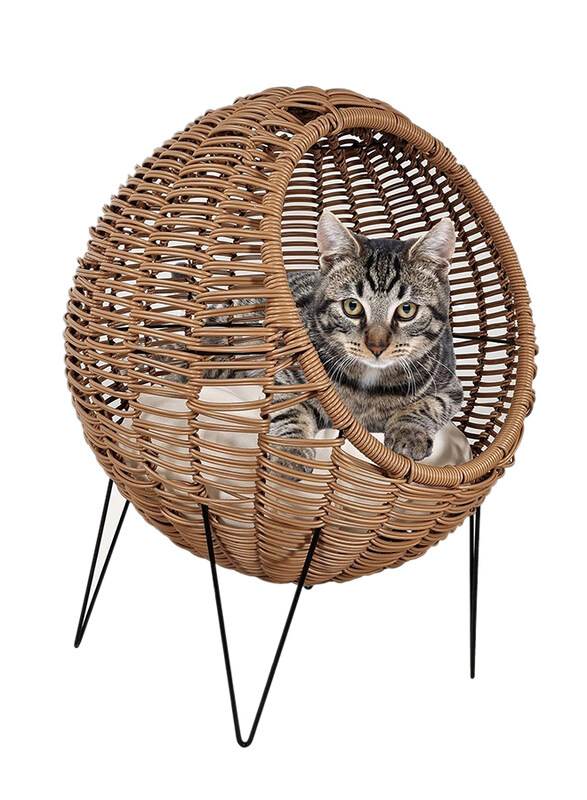 

Majibao Sphere Cosy Cat Bed, Brown