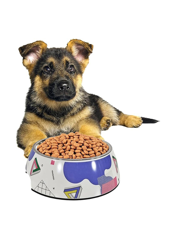 Majibao 14cm Stainless Steel Pet Food or Water Feeder Bowl for Dogs, Large, Multicolour