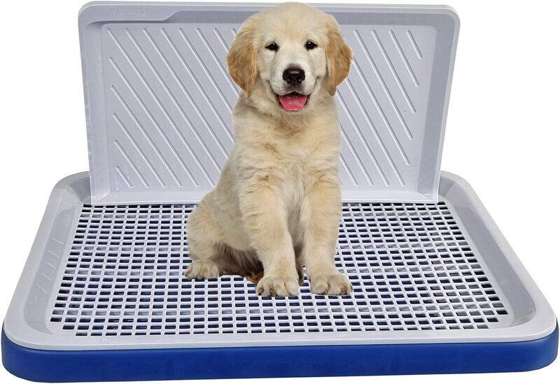 

MAJIBAO Dog Toilet Training, Dog Pee Training, Washable & Easy To Clean, Dog Potty Tray, Keep Paws and Floor Clean, Portable, Durable, Indoor & Outdoor, Blue