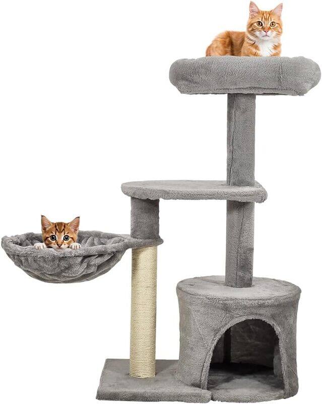 

MAJIBAO Cat tree tower with Plush perch, Cozy hammock, Sisal scratching post, and Cat condo, Cat tree furniture activity center for indoor cats, Cat climbing