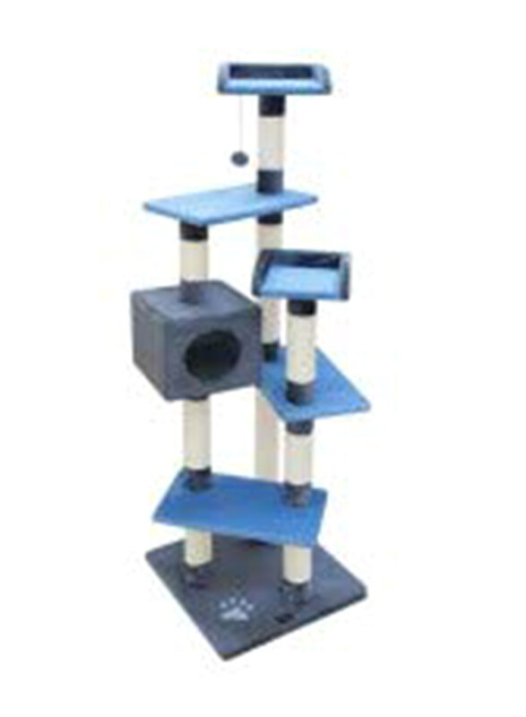 

Generic Fauna Mateus Cat Pole, Beige/Blue