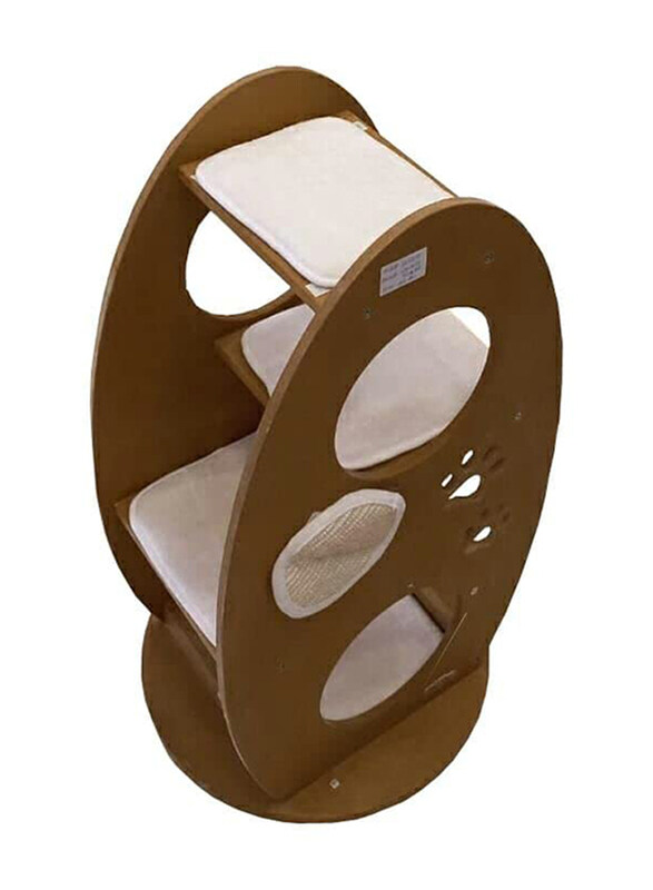 

Generic Wood Rattan Furniture Scratch Post, Brown