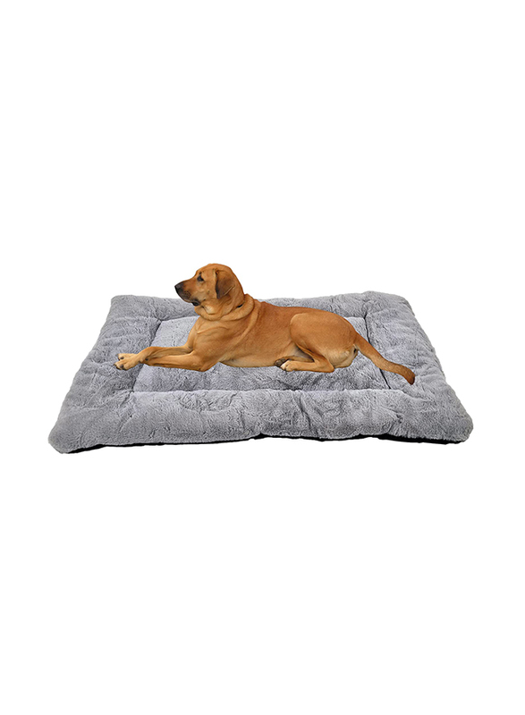 Majibao Cushioned Plush and Soft Portable Dog Bed, Grey