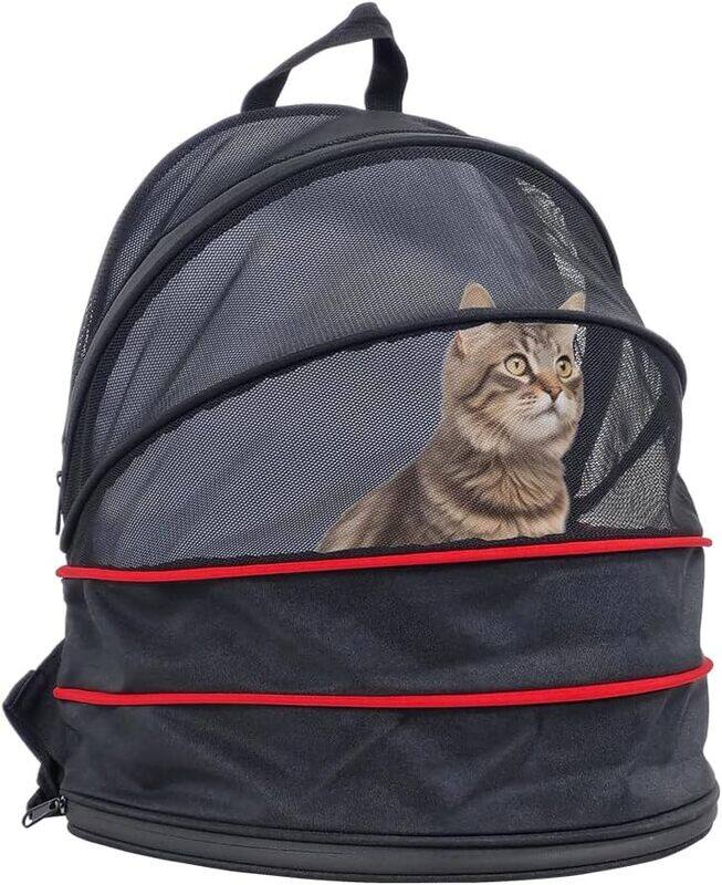 

MAJIBAO Pet carrier backpack with mat and safety leash for cats and small dogs, Expandable pet carrier with breathable mesh for Travel, Hiking, and Outdoor us