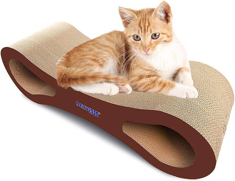 

MAJIBAO Cat toy scratcher scratching pad cardboard (8 shaped) 90.3-29.8-28.3 cm DEKU