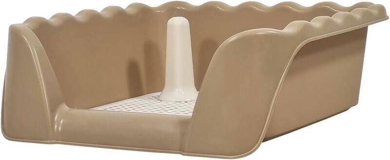 

MAJIBAO Dog toilet tray with High fence, Column design, and Removable grid design, Dog potty training tray, Ideal for small to medium-sized breeds, Indoor tra
