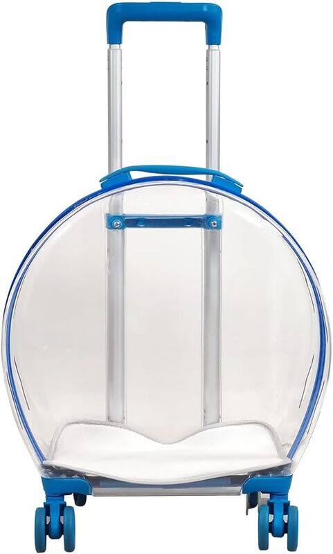 

Majibao Transparent pet carrier for cats and dogs, Pet stroller with Telescopic handle, Durable zipper, Ventilation holes, and Rolling wheels, Suitable for ou