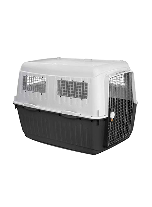 Dog and Cat Lata Carrier Bracco Box for Air Travel, 8 118 x 81 x 88h, Grey/White
