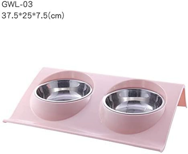 Premium Stainless Steel Cat & Dog Bowl, Pink