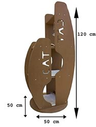 عمود أثاث خدش للقطط ، 120 سم ، بني