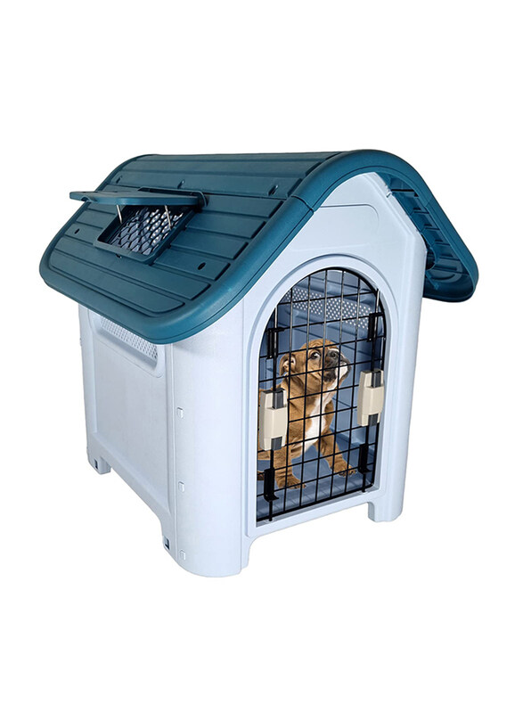 

Majibao Durable Plastic Dog House, Blue