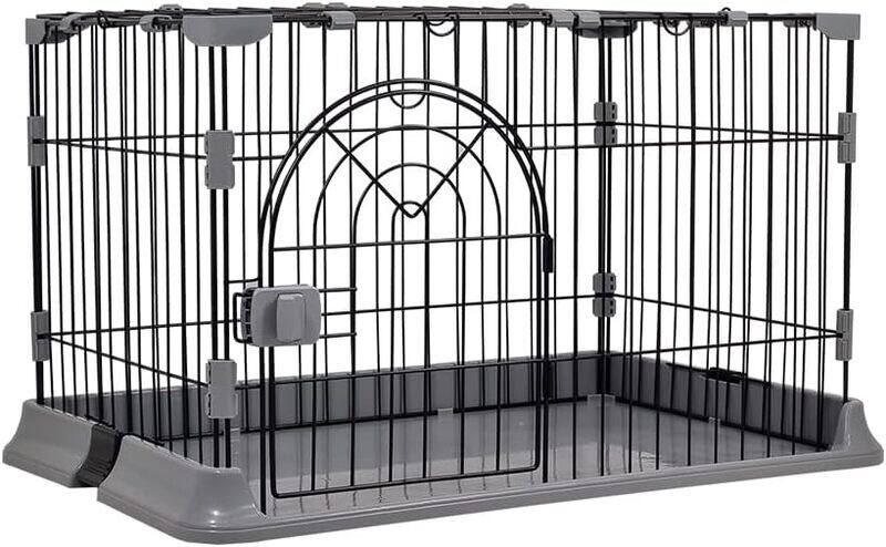 

MAJIBAO Cat cage with arched door design, Indoor cat cage with Spring door lock, Durable & strong quality cage, Easy to assemble, Suitable for multiple cats,