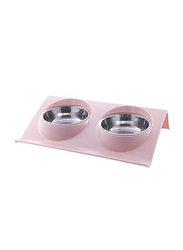 Premium Stainless Steel Cat & Dog Bowl, Pink