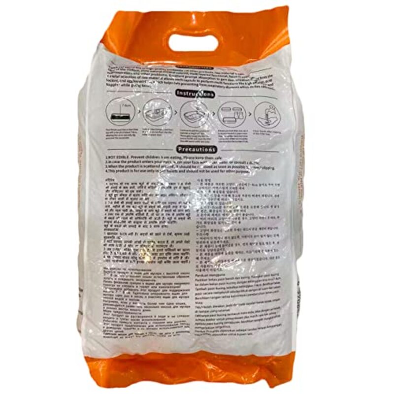 Majibao Dust Free Orange Scented Cat Litter Sand, 8Kg, White