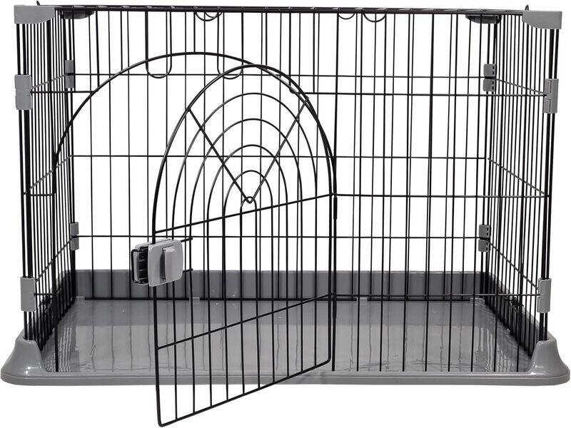 

MAJIBAO Cat cage, Durable & strong quality cage, Indoor pet cage with Spring door lock, Easy to assemble, Suitable for multiple cats, Portable and fordable ca