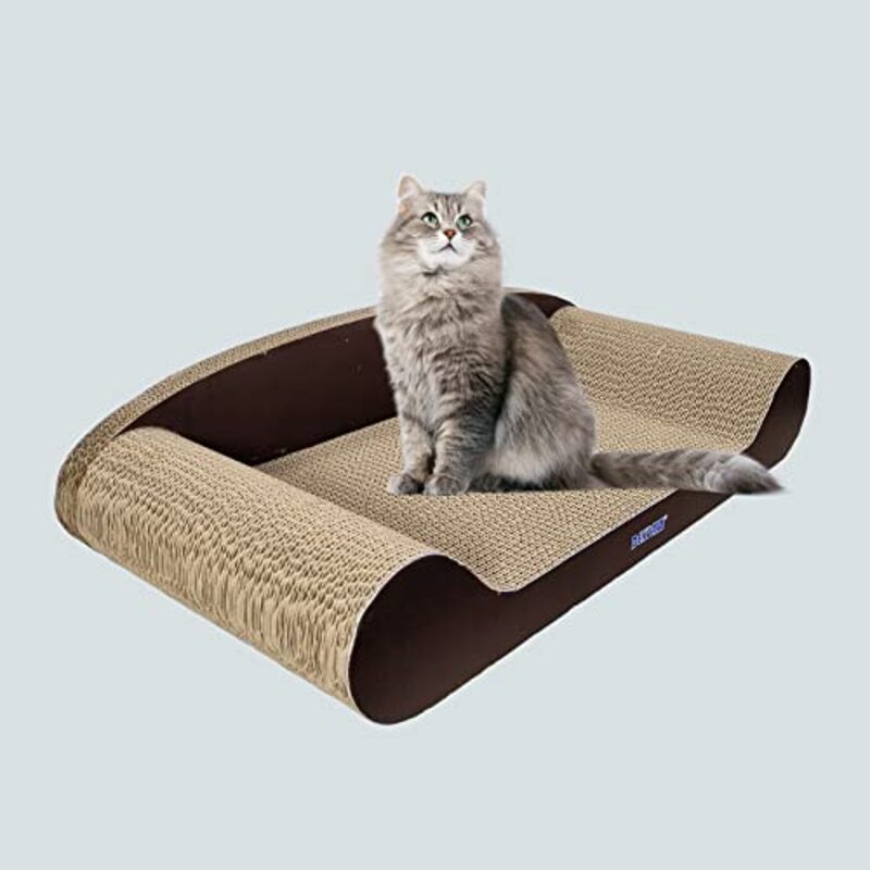 Majibao Rectangular Sloppy Cat Scratching Board Pad, Brown