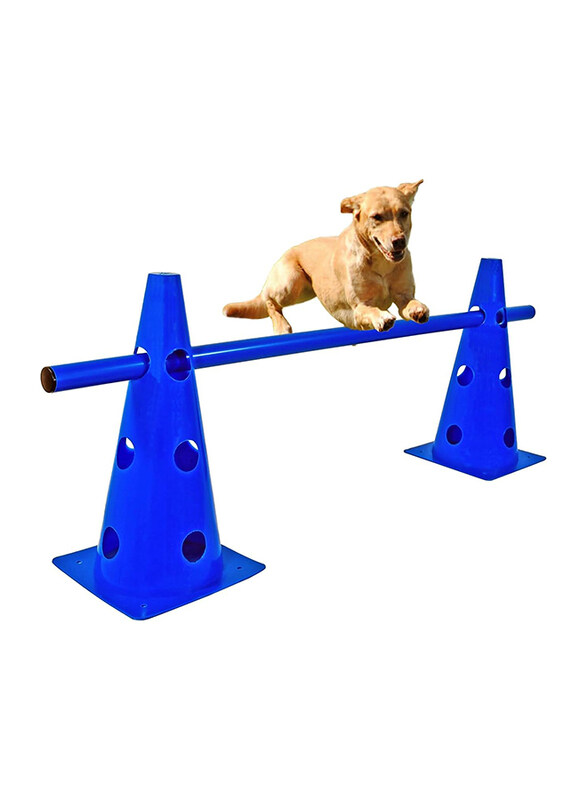 

Majibao Adjustable Agility Training High Jumps with Cone Design Jumping Rod Kit for Dogs, 1 Pieces, Blue