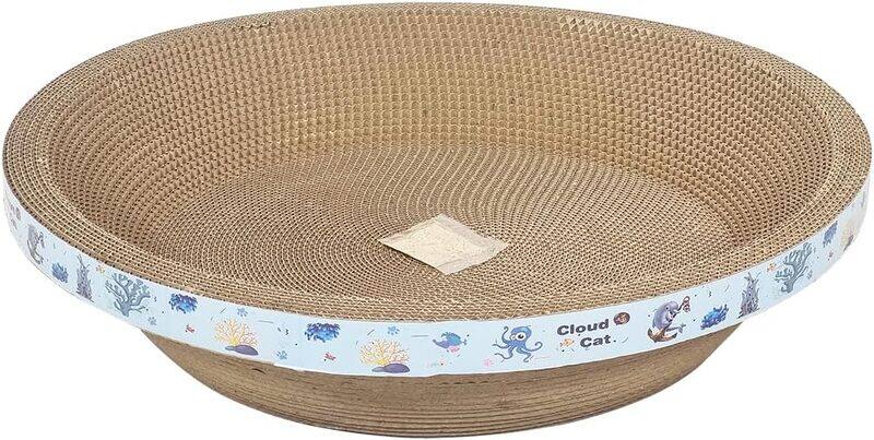 

MAJIBAO Cat scratcher with Recyclable, Round Shape, Durable and Reversible, Cardboard for indoor, Rest, Play & Grind Claws, Scratching box with Catnip, Furnit