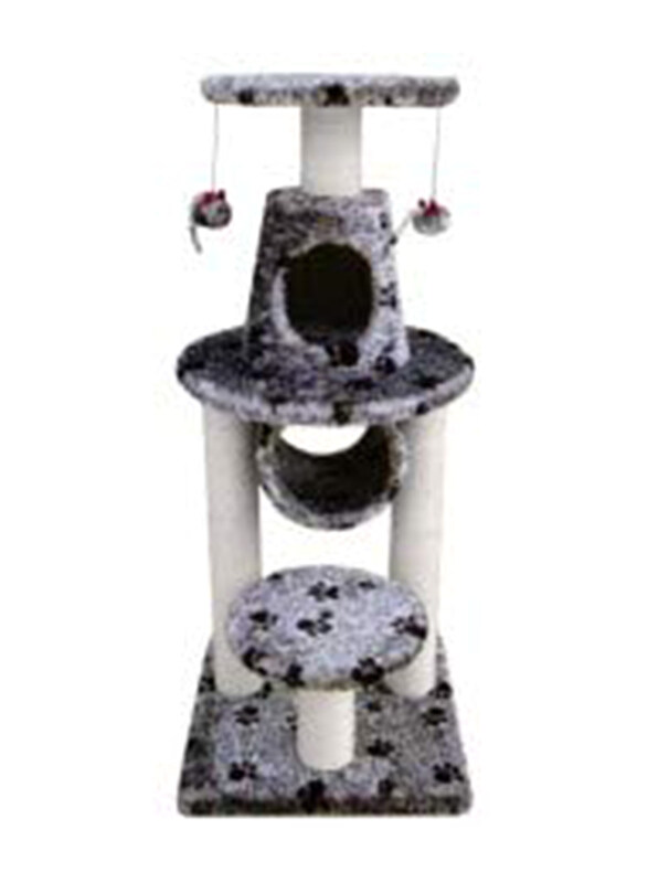 

Generic Fauna Bonalti Cat Play Tower with Paw Print, Grey