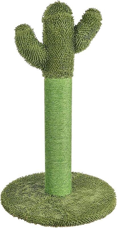 

MAJIBAO Cat Scratching Post, Natural Scratching, Cactus Shape Scratching Post, Cat Play, Cozy Cat Scratching, Green Color, 65 cm height