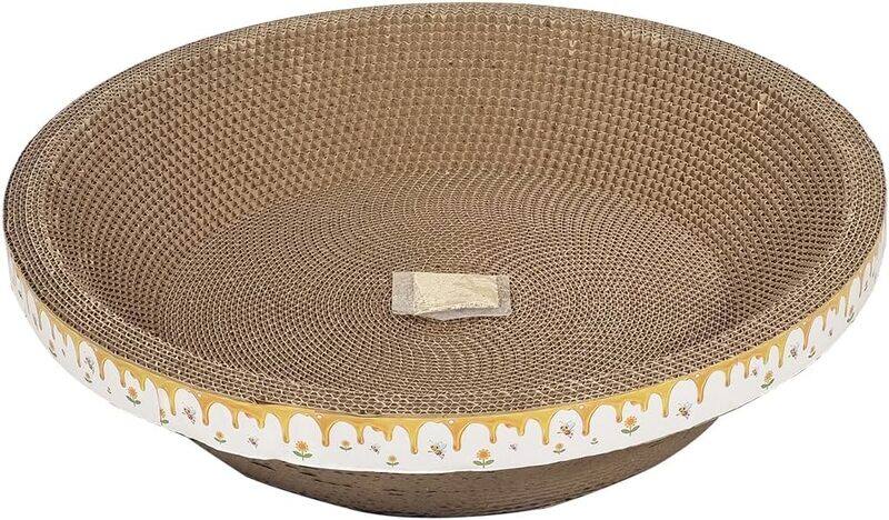 

MAJIBAO Cat Scratcher with Catnip, Durable, Double-sided, and Recyclable, Cardboard with Round shape, Cat beds for indoor, Rest, Grind Claws and Play, Furnitu