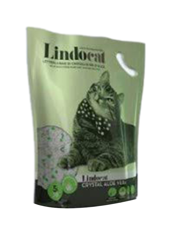 Lindocat Crystal Aloe Vera Scent Silicagel Cat Litter for Toilet, 5L, Green