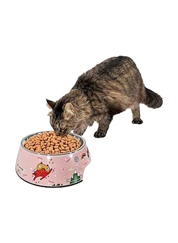 

Majibao 14cm Stainless Steel Pet Food or Water Feeder Bowl for Dogs, Medium, Pink