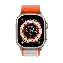 Margoun Alpine Loop Band for Apple Watch 49mm/45mm/44mm/42mm, Orange/White