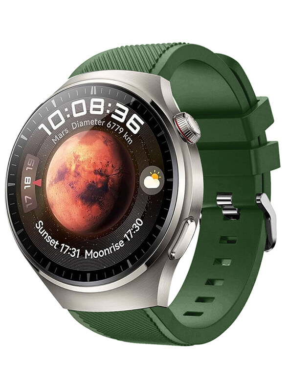 

MARGOUN Silicone Watch Band 22mm Sport Band Compatible with Huawei Watch 4 Pro Strap Replacement Wristbands Soft and Durable Dark Green