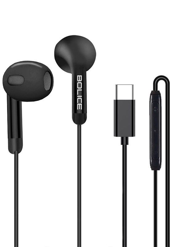 BOLICE USB C Headphones Compatiable with Samsung Galaxy S24 Plus USB C In-Ear Headphones with Microphone Volume Control and Pure Sound Black