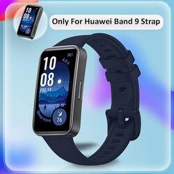 MARGOUN Compatible with Huawei Band 9 Strap Silicone Watch Band Smartwatch Wristband Replacement Strap Bracelet - Dark Blue