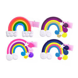 MARGOUN 12 Packs For Hair Clips Cloud Ornaments and Lollipop Colourful Flatback Polymer Hair Clips