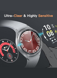 CATANES for Samsung Galaxy Watch 6 Classic 47mm Screen Protector Tempered Glass Anti-Scratch 9H Ultra-thin Screen Protector Protective Film Cover Accessories