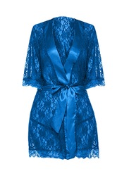 MARGOUN Womens XL Size Robes Babydoll Robe Transparent Lace Deep V-Neck Short Lingerie Sleepwear Soft Kimono Bathrobe Dressing Gown Nightwear Blue /XL(bust 92-96/waist 76-80/hip 100-104)
