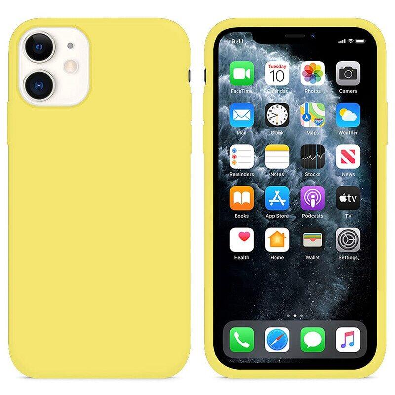 

Margoun Apple iPhone 12 Mini Silky & Soft Touch Premium Silicone Full-Body Protective Bumper Mobile Phone Case Cover, Yellow