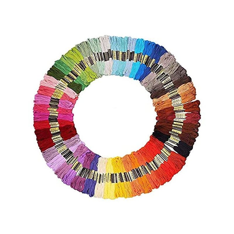 Margoun Cross Stitch Cotton Embroidery Threads, 50 Pieces, Multicolour