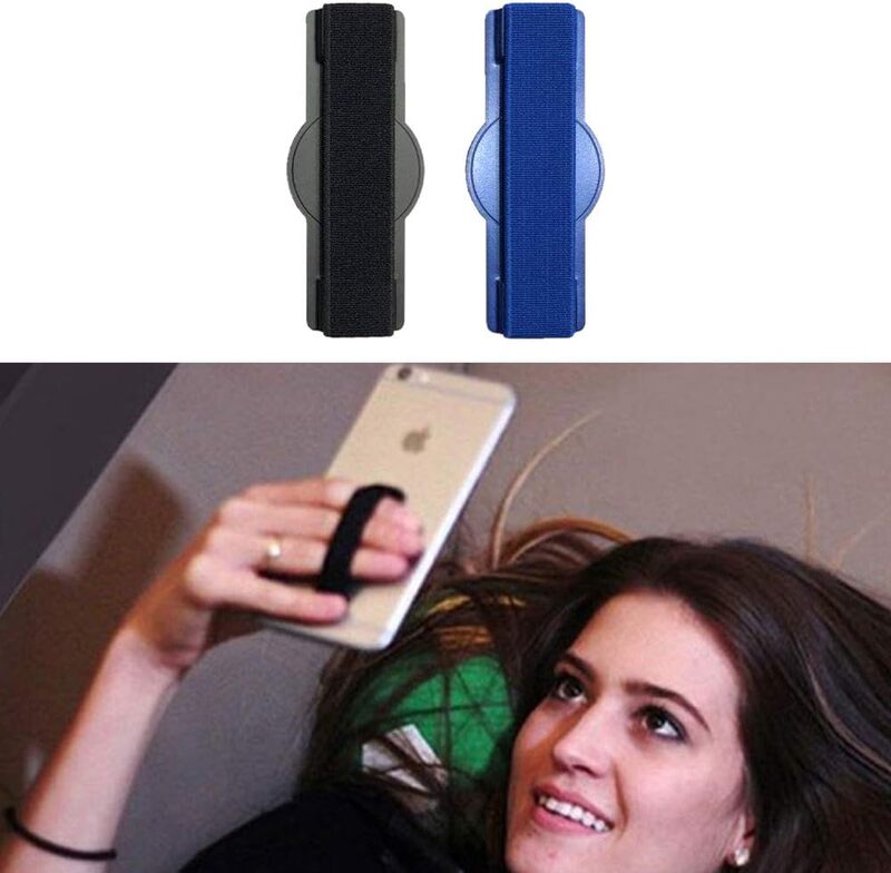 MARGOUN 2 Pcs Magnetic Finger Grip Holder For iPhone 12 Pro Max with the capacity of installing on the Car Holder, Universal Finger Grip Phone Holder (black/blue)